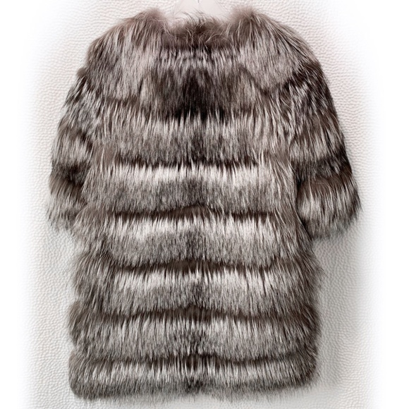 Russian Silver Fox Fur Coat - Picture 2 of 8